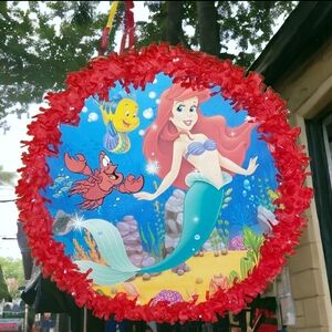 Ariel Party Pinata with Red Fringe